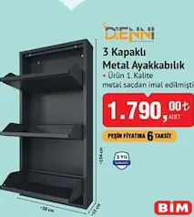 DENNİ 3 KAPAKLI METAL AYAKKABILIK